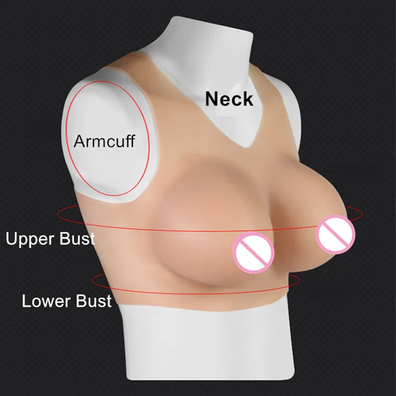 Realistic Shemale Fake Boobs False Breast Forms Crossdresser Silicone Adhesive Tits For Drag Flat Chest Women Men Adult Sex Toys