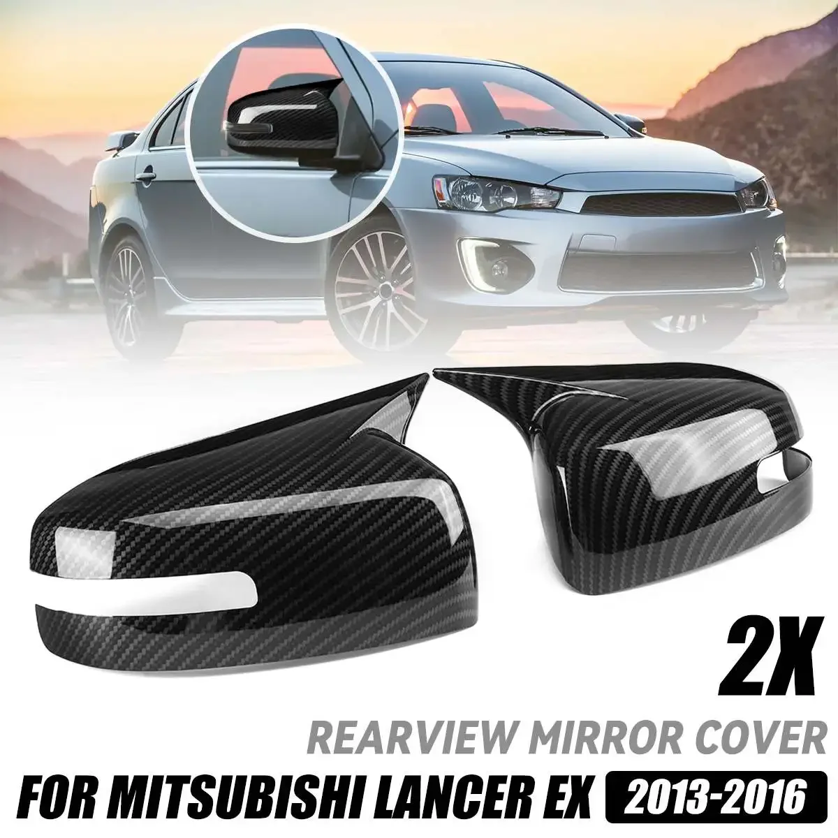 

2 шт., Автомобильные Боковые крылья для заднего вида Mitsubishi Lancer EX 2013-2016 с указателем поворота