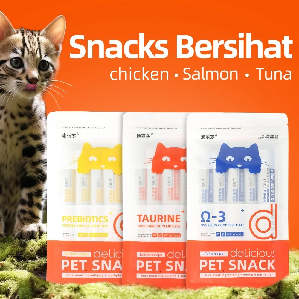 15gX30pcs Wet Cat Food Chicken Tuna Salmon Fish Pet Wet Food Pet Supplies Royal Canin Cat Feed Large Capacity Snacks For Cats