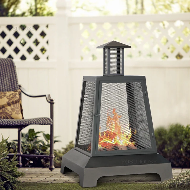American Firewood Heaters Villa Patio Heaters Outdoor Bonfire Stove Fire  Pot Roast Stove Burning Fire Table Home Heating Stove - Patio Heaters -  AliExpress