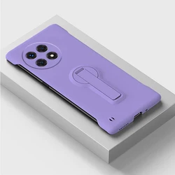 Sleek Frameless Phone Case with Holder - PC Thin Protector Cover for OnePlus 8T (Purple)