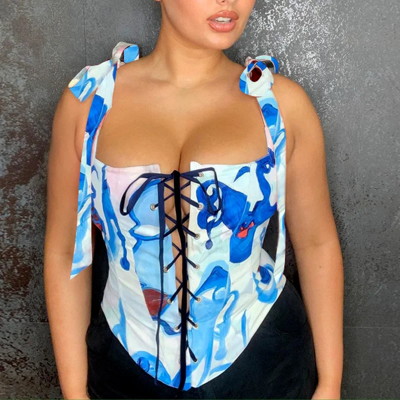 

Sexy Women y2k Beading Bandage Tank Tops Solid O-Neck Sleeveless Hollow Out Crop Tops Bodycon Hot Party Clubwear Fashion Tanks