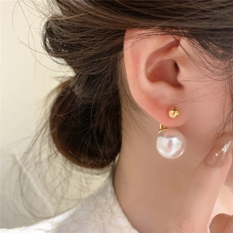 New Fashion Contracted Round Pearl Fine Earrings Joker Sweet Elegant Temperament Women Earrings Wedding Fashion Jewelry New Fashion Contracted Round Pearl Fine Earrings Joker Sweet Elegant Temperament Women Earrings Wedding Fashion Jewelry
