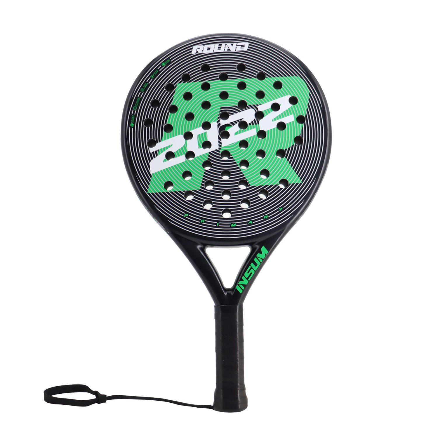 Padel Tennis Racket 100 Carbon Fiber Soft Eva Face Round Shape With