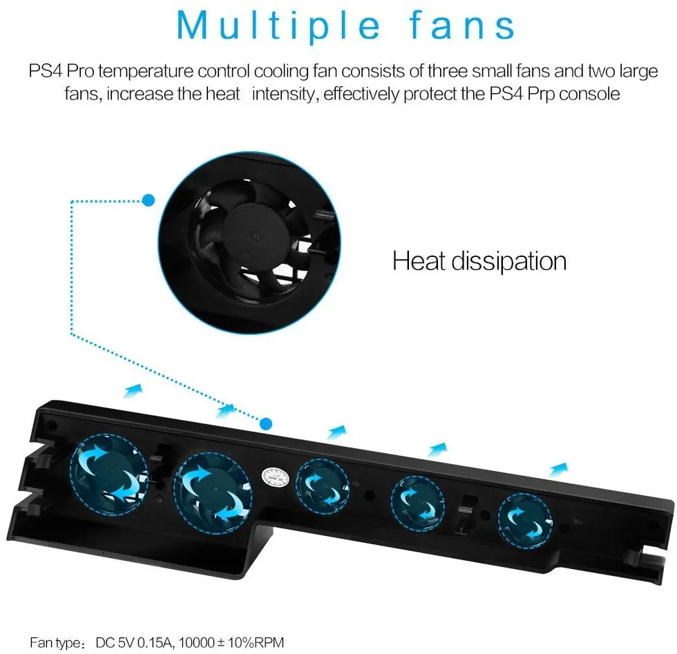 Cooling Fan Cooler DC 5V For Sony PS4 Pro Slim Game Console Playstation Play Station PS 4 Refrigerator USB Ventilator Portable cooling fan gaming cooling fan