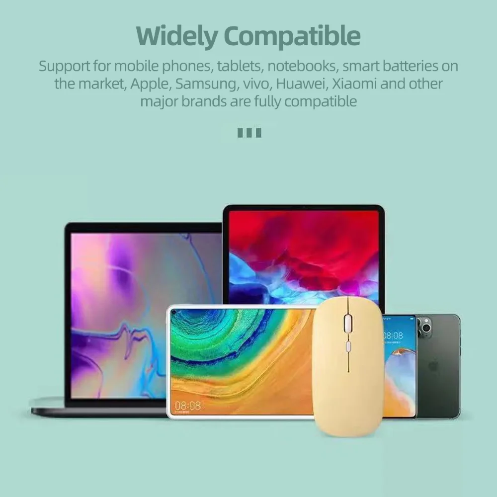 Drahtlose Maus Computer Bluetooth Maus geräuschlose stille Maus für iPad Samsung Huawei Android Windows Tablet ergonomische Maus