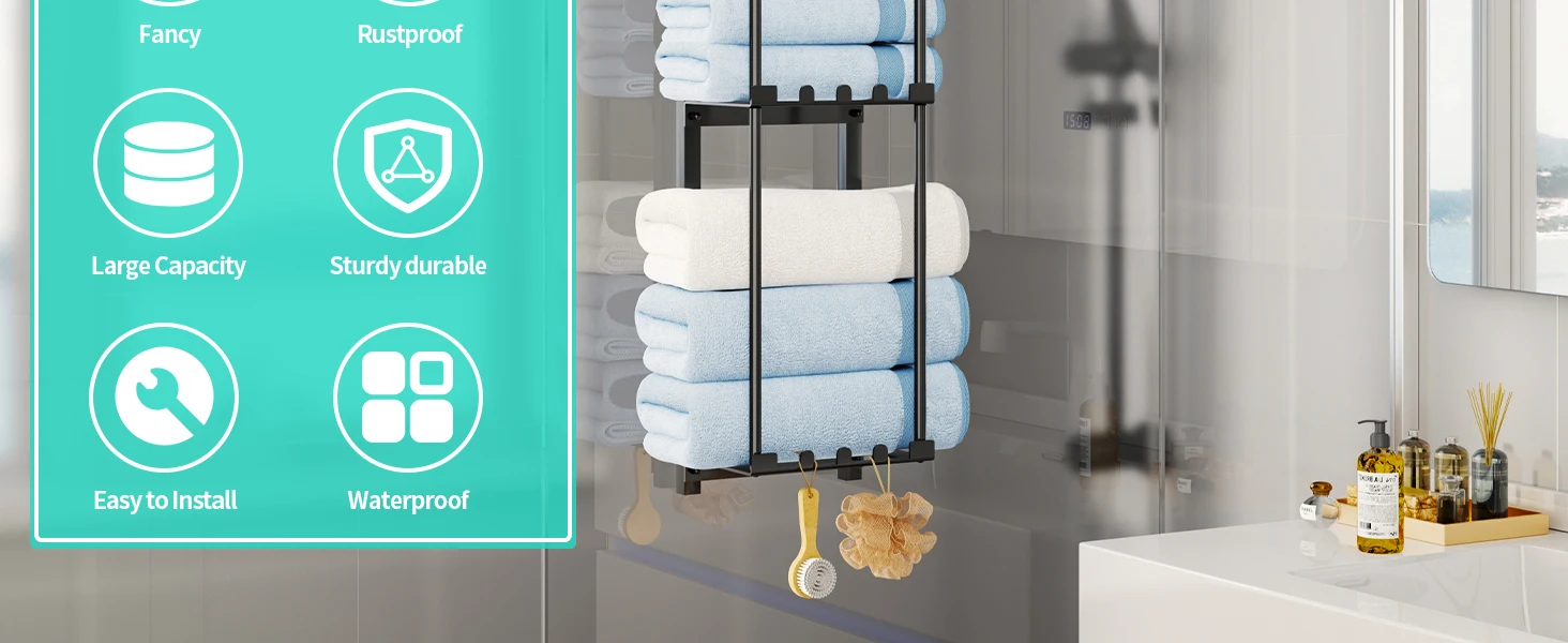 bath towel storage basket for towels towel rack for door
