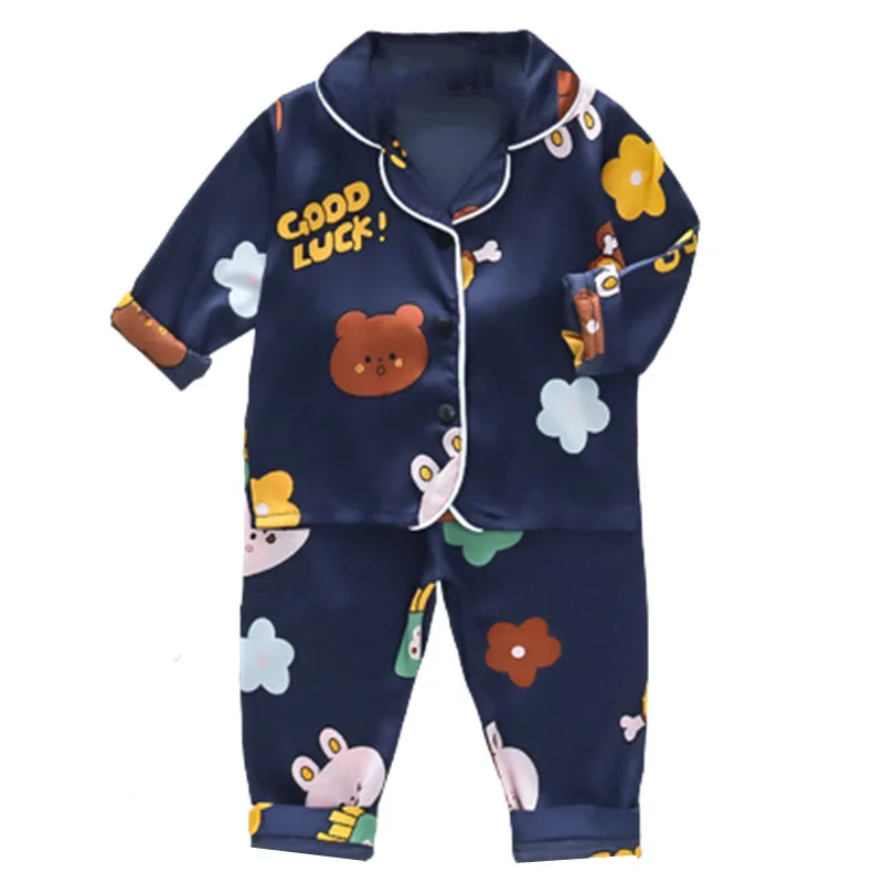 Children's Pajamas Set Spring Baby Boy Girl Clothes Casual Sleepwear Set Kids Cartoon Tops + Pants 2Pieces Toddler Clothing Sets kids clothing set