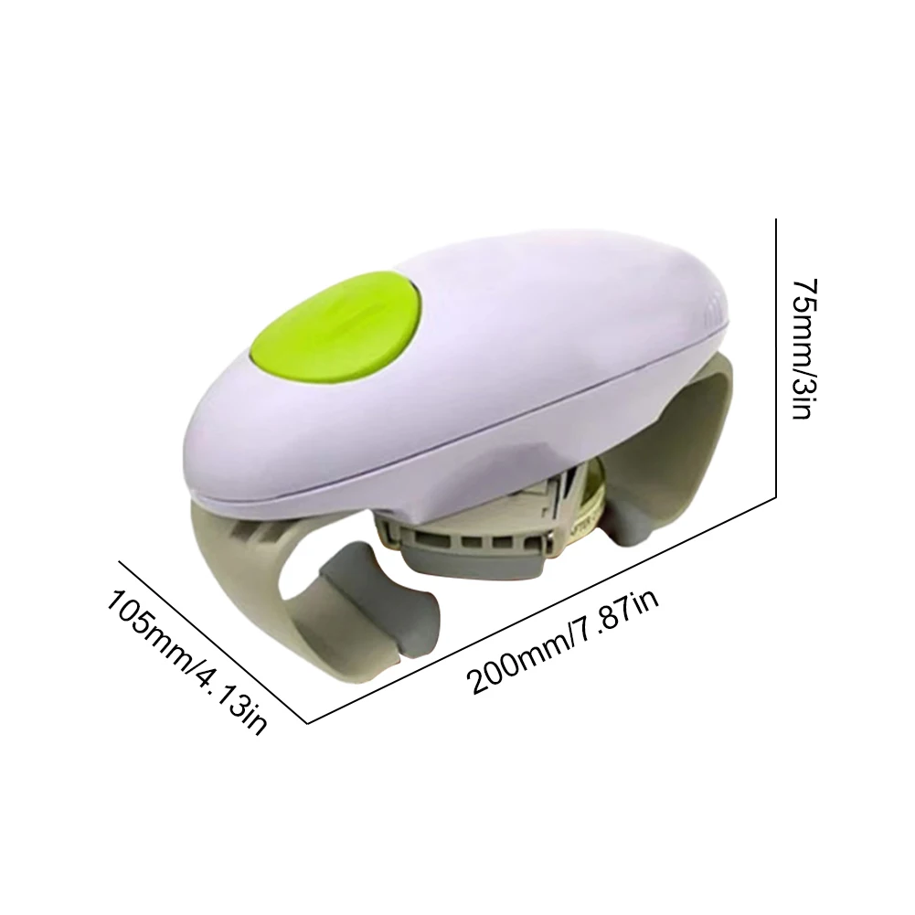 Electric Can Bottle Lid Opener Battery Operated One-Button Automatic Kitchen Gadget