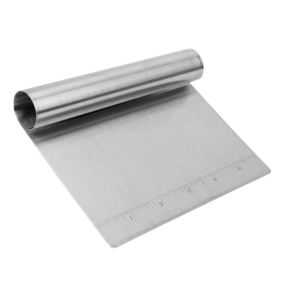 Dough Cutter Pizza Pastry Pancake Battercake Flour Spatula Flour Scraper Stainless Steel Kitchen Accessories