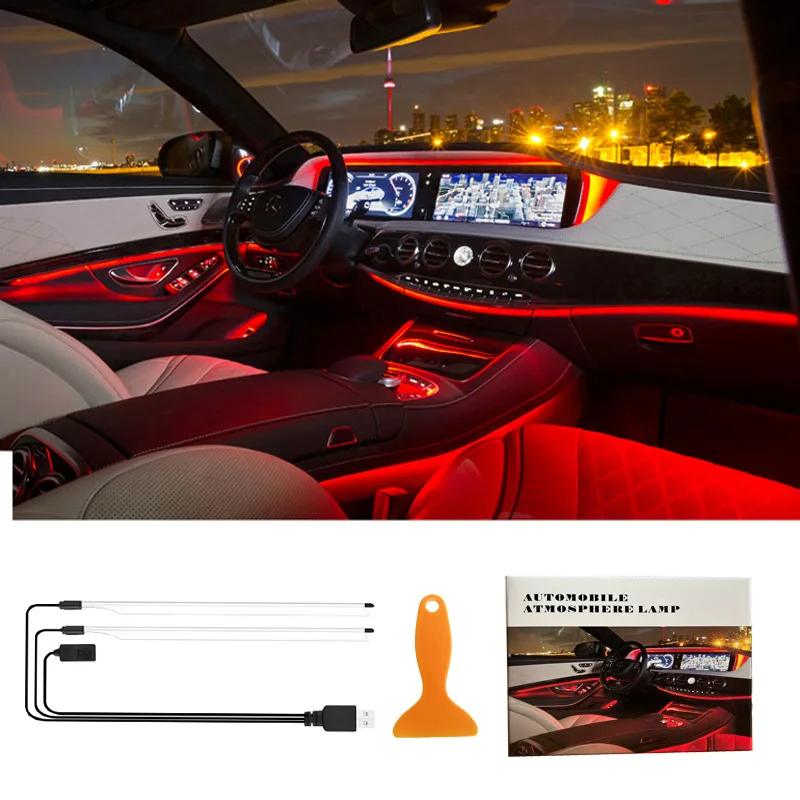 

Rgb USB Cigarette 1M-2M-3M-5M 24V / 12V Car Design Lighting Interior Accessories led car interior ambient lights led strip bar