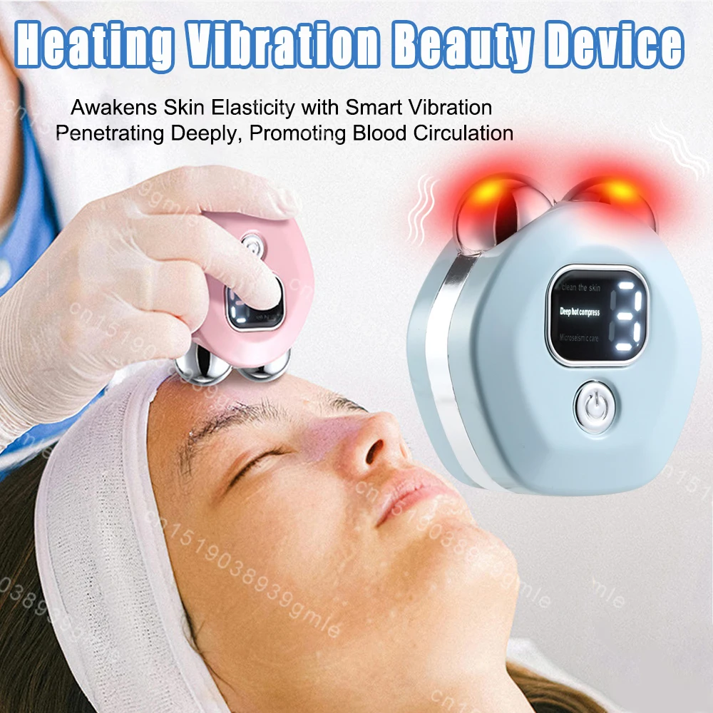EMS Face Lifting Machine Remove Double Chin Microcurrent Roller Anti Wrinkle Facial Massager Vibration Facial Beauty Device