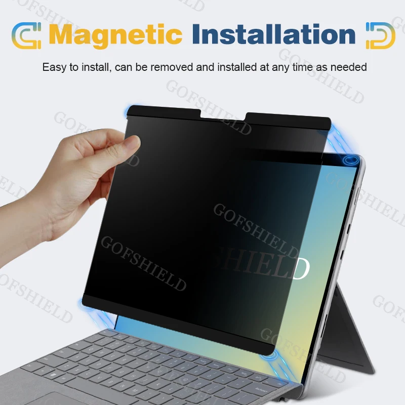 2 Way Magnetic Privacy Screen Protector Anti Glare Filter for Surface Pro 4 5 6 7 8 9 X Laptop 13.5inch 15 inch