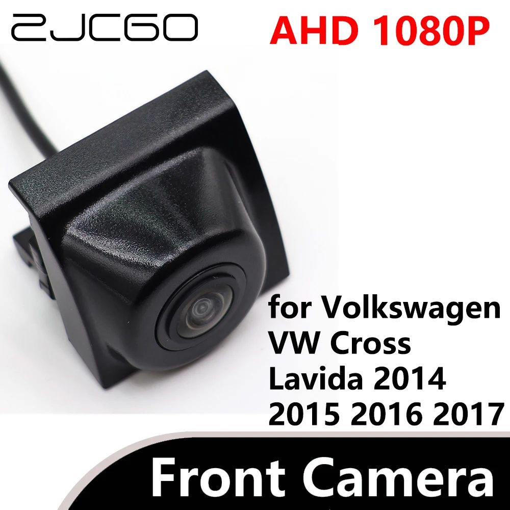 

ZJCGO AHD 1080P CVBS 480P 170° Car Parking LOGO Front View Camera waterproof for Volkswagen VW Cross Lavida 2014 2015 2016 2017