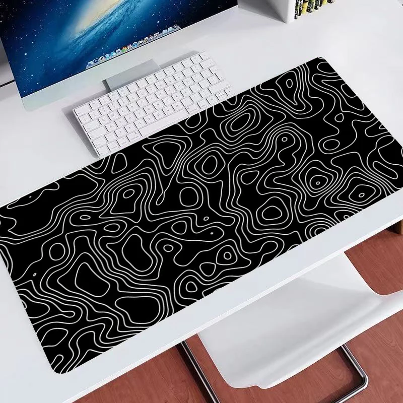 Tapis de souris sans couture, carte topographique, tapis de souris de jeu  abstrait, grand format, 90x40, pour Gamer, XXL, pour bureau, PC - AliExpress