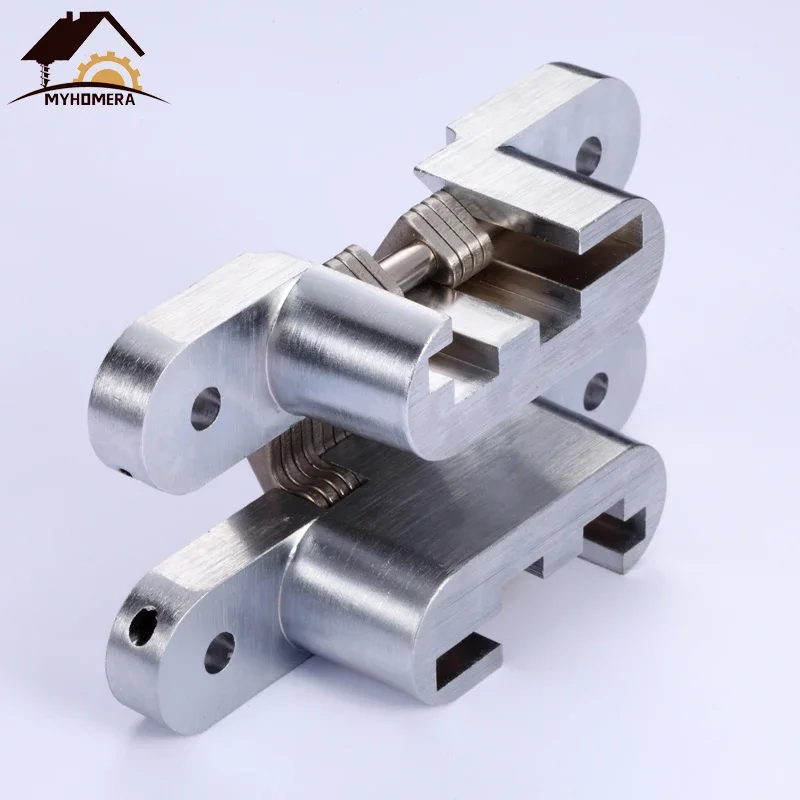 Stainless Steel Hidden Hinges 10kg Heavy-loading 13*45mm Built-in Concealed Cross Folding Door Hinge Furniture Hardware DIY