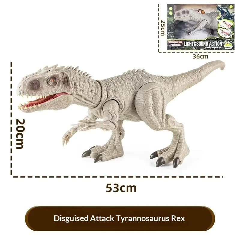 Large Size Interactive Light And Sound Tyrannosaurus Rex Dinosaur Model Jurassic Era Moving Parts Realistic Simulation Boys Gift