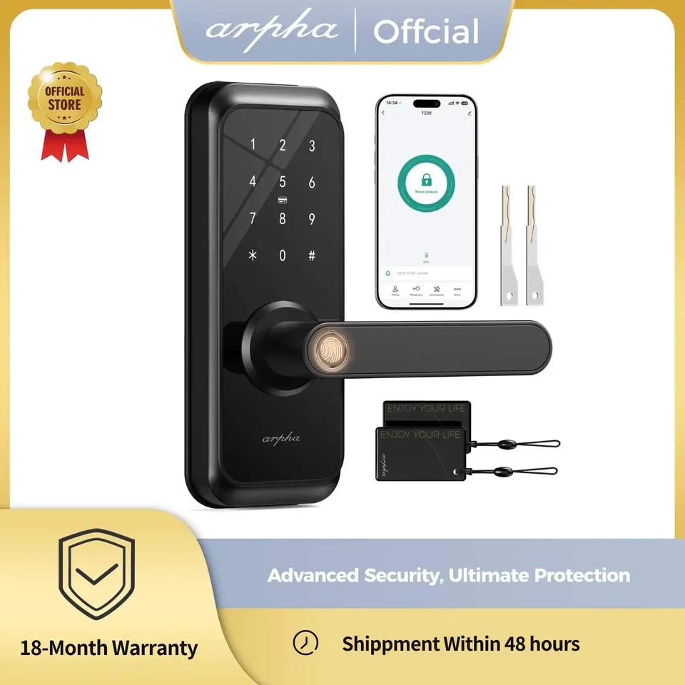 ARPHA Fingerprint Smart Door Lock - Keyless Entry Door Lock, Built-in - Foto 9