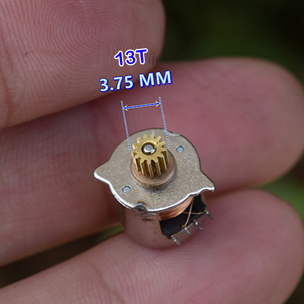 5ks mini 10mm krokového motorový mikro 2-phase 4-wire krokování motorový malý šachta průměr 1.5mm s kov mechanismus DIY příslušenství