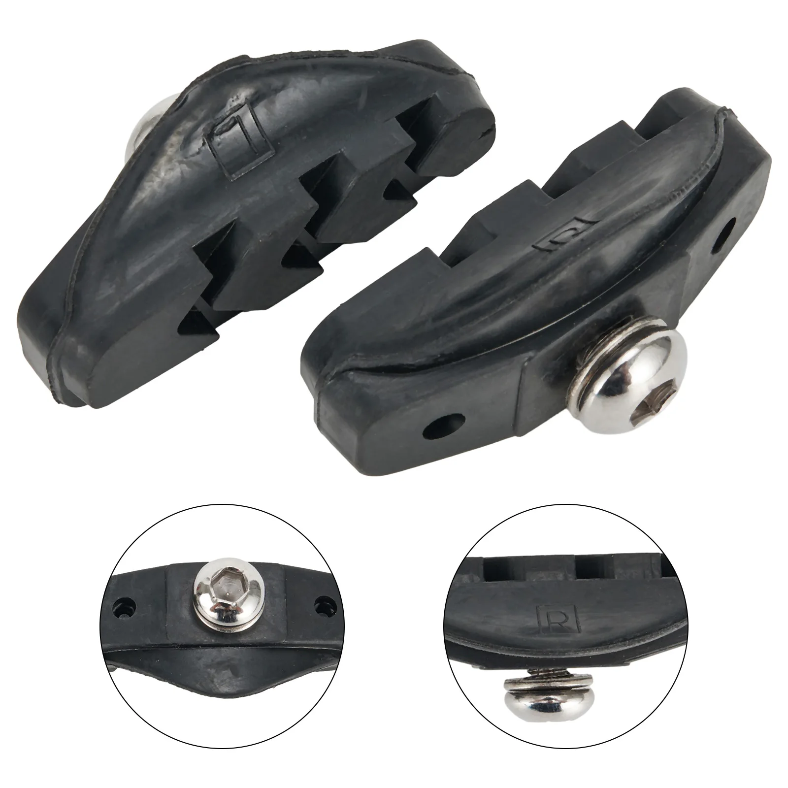 

Bike C Brake Pads Parts Cycling Mountain Bike Silent Soft Rubber 1 Pair C Brake Pad C Clip Clamp Cycle Durable