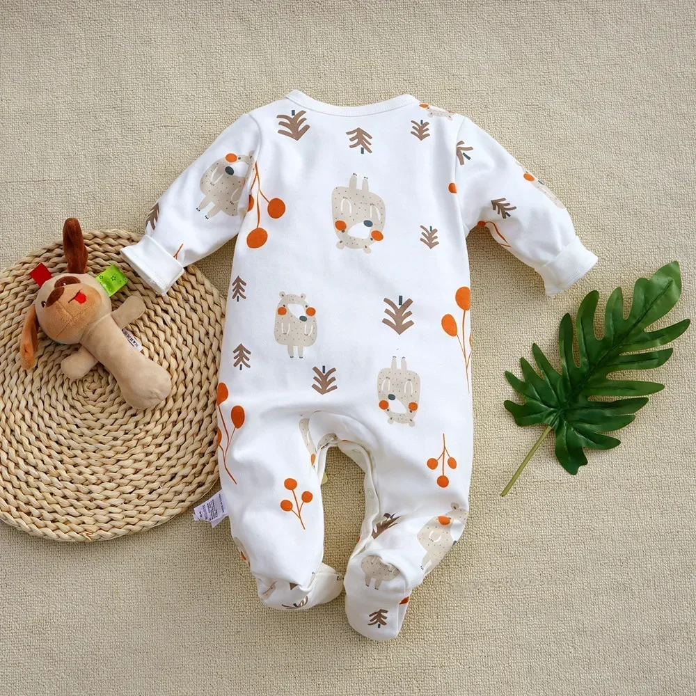 Baby Girl Rompers 0 to 12 months Spring Autumn Cotton Long Sleeve Print Infants Underwear Overalls baby clothes