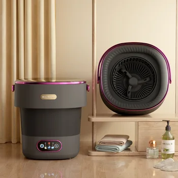 Portable Washing Machine With Spin Dryer, Fully Automatic 13L Folding Mini Washing Machine For Underwear, Baby Clothes Cleaning 1