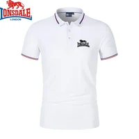 Embroidered LONSDALE New Summer Polo Shirt Men Hot High Quality Men's Short Sleeve Top Business Casual Polo-shirt for Men 2