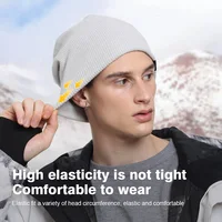 Solid Beanie Cap Warm Ear Cover Soft Knitted Hat Bandana Hedging Cap Autumn Winter Outdoor Sports Running Hiking Ski Hat Unisex 3