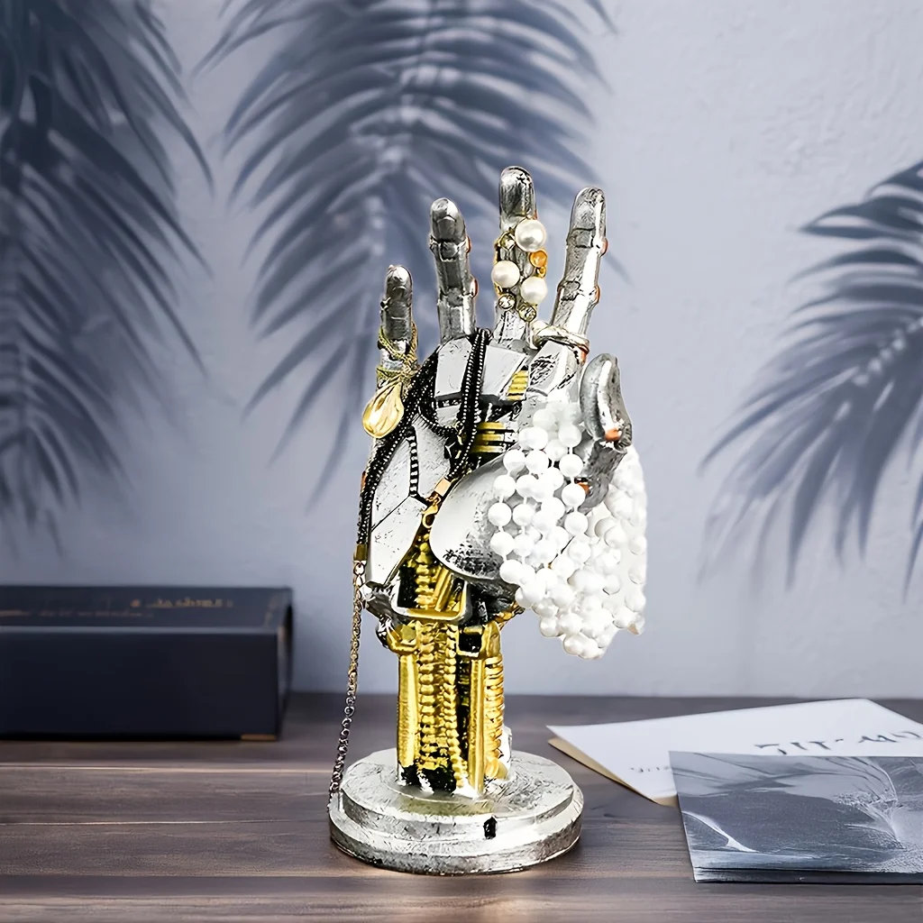 Futuristic Cyberpunk Mechanical Arm - 3-in-1 Game Controller Stand & Ergonomic Desktop Decor