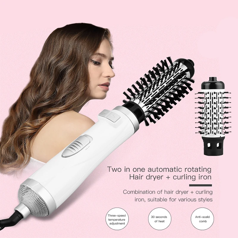 Automatic Rotating Hot Air Brush In 360 Degree Curling Iron
