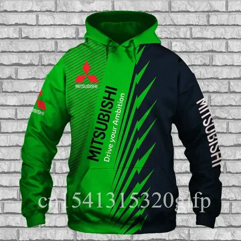 

Hoodies Men Mitsubishi Car Logo Print Spring Autumn