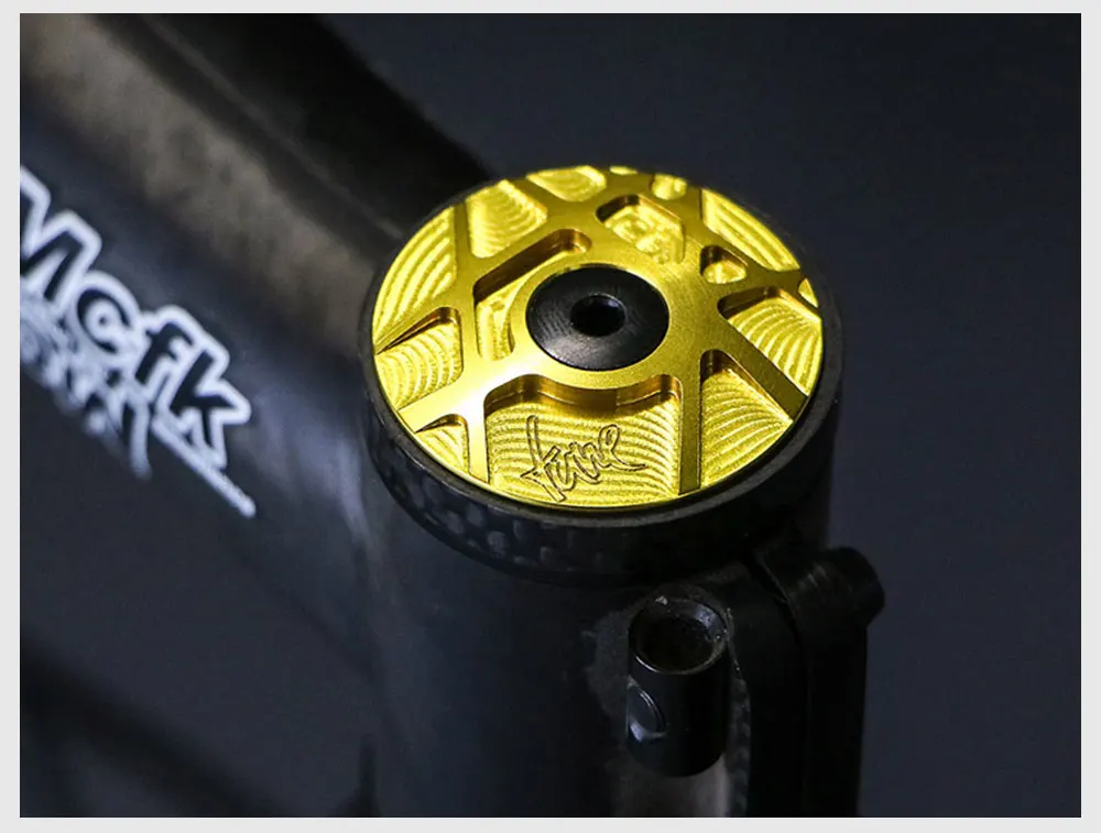 RYET Super Light Aluminum 7075 Ahead-cap 5g Headset Top Cover Top-Cap CNC Machined TopCap Bolt Bike Stem Caps Bicycle Parts