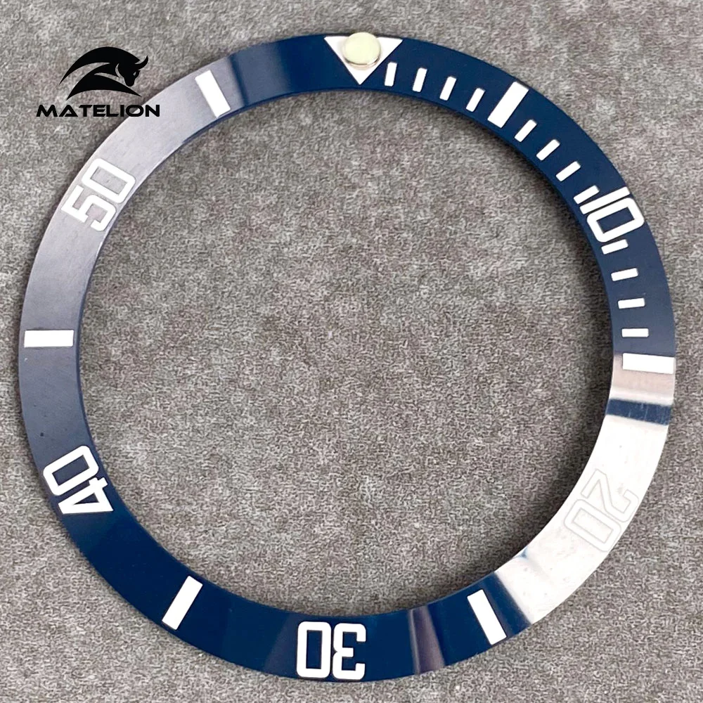 Ceramic Alloy Watch Bezel Insert Ring - 38mm Slope Fit for 40mm Watch Case, Men's Diving Watch Accessory