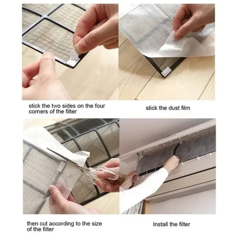 20/2PCS Air Conditioner Filter Papers Anti-Dust Air Condition Outlet Filter Net Cuttable Household Screen Purification air conditioner vent filter
