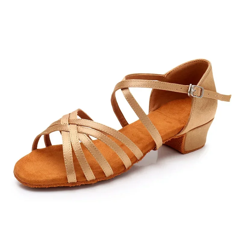 Children Dance Shoes for Girls Ballroom Latin Shoes Ladies Modern Tango Dancing Women Latin Shoes Salsa Sandals 5