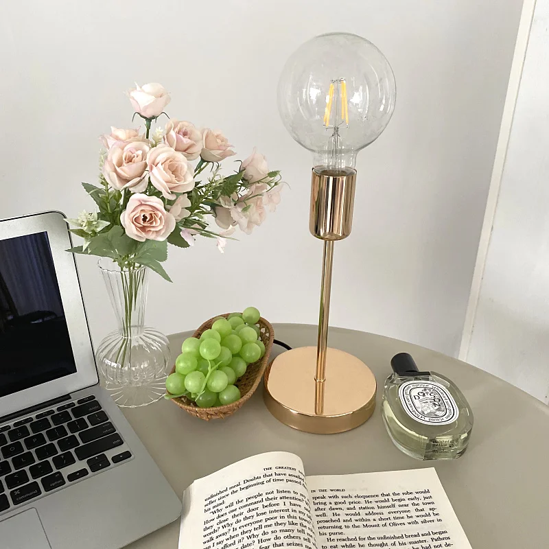 Lâmpada de Mesa Presente do Dia dos Namorados Estilo Ouro Retro Cabeceira Escritório Quarto Noite Luz Casamento Kawaii Decoração Anime Led Ins 10 Computers & Electronics
