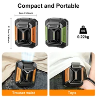 Portable Waist Fan Mini Rechargeable Portable Fan with 4000mAh Power Bank LED Lighting Wireless Fan for Sports Outdoor Working 2