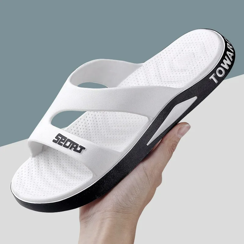 Slippers for Men Summer Outdoor Sandals Thick Bottom Non-slip Waterproof Beach Bathroom