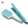 Straightener Iron & Paddle Brush Set Rhinestone Flat Iron& Massage Brush Kit planchas para el cabello& Cepillo Set 2
