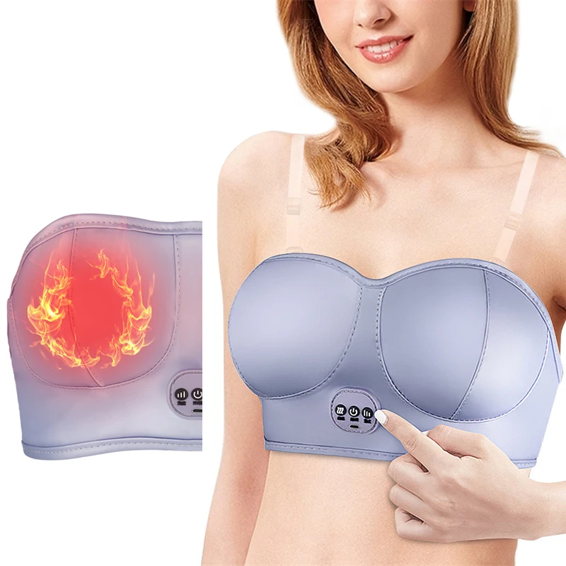 BreastMassageBraElectricWirelessHeatingVibrationChestBreast