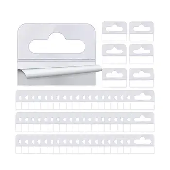 100pcs Hang Tabs cartellini con foro tondo etichette autoadesive per Display per impieghi gravosi di rinforzo per espositori al dettaglio appesi 1