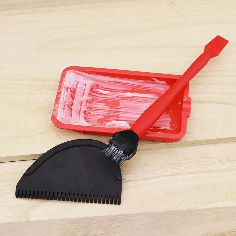 Wood Glue Applicator Silicone Woodworking Glue Applicator Set With Spreader Brush & Tray Complete Silicone Kit For