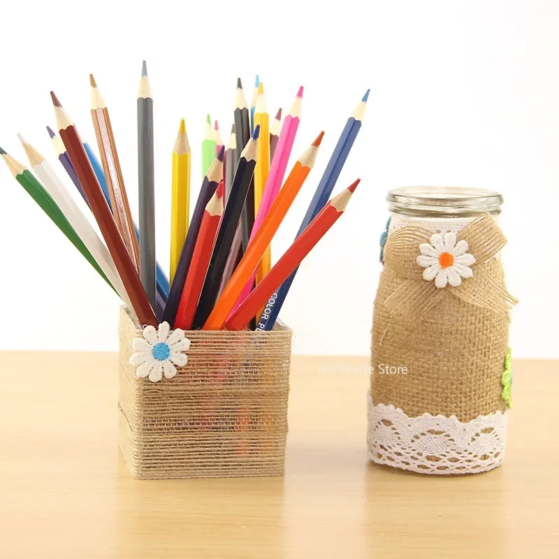 10M/Roll Natural Vintage Jute Rope Gift Wrap Ribbon Bow Crafts Jute Rope Burlap Party Wedding Decoration Supplies