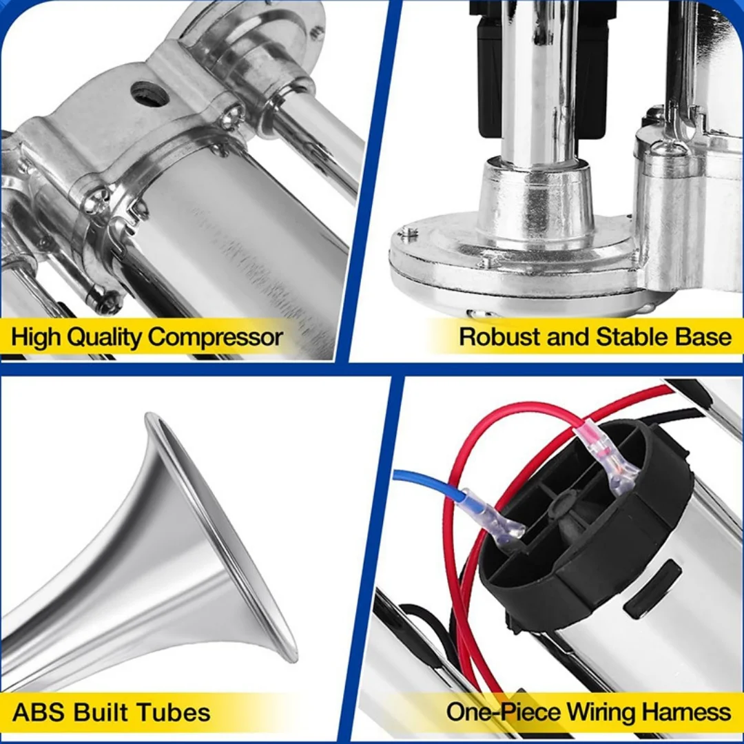 Electric Car Horn with Compressor 600DB Integrated Air Horn