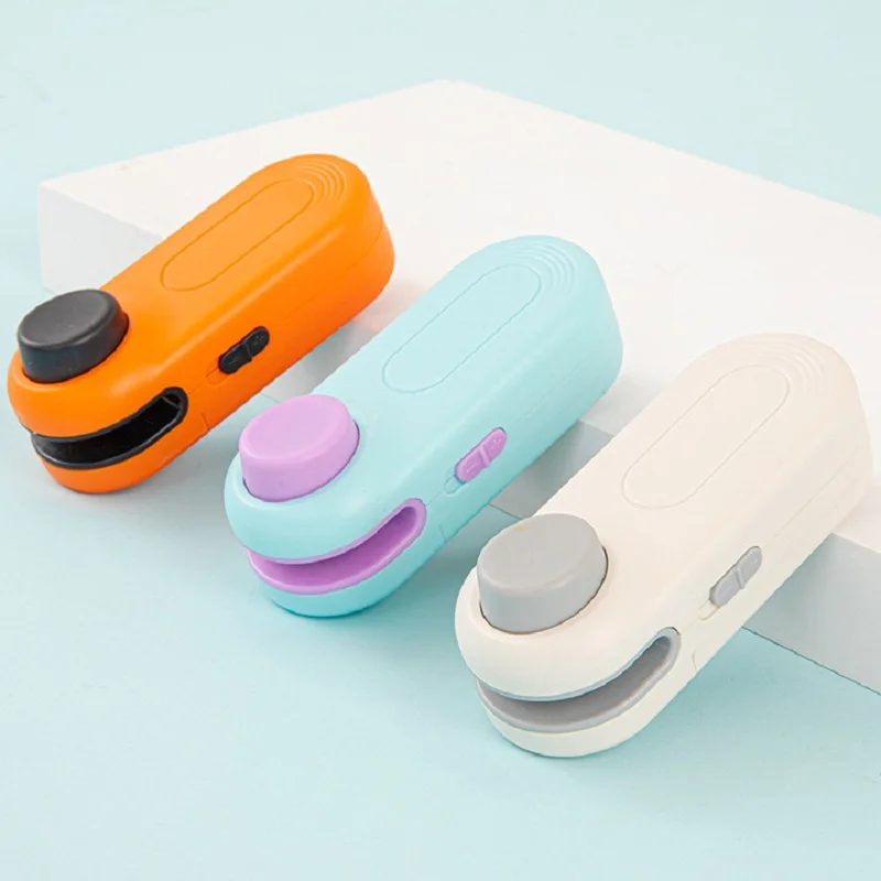 미니 씰링 기계 USB 충전식 열 실러 보관 가방 플라스틱 포장 식품 실러 클립..