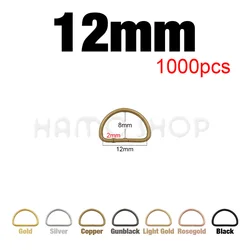 Bulk Metal D Ring Adjustable Buckle Clasp for DIY Projects and Accessories (1000pcs 12mm)