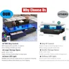 LED Coffee Table w/ 2 Storage Drawers,App Control, w/60,000-Color Lights,Rectangle 2-Tier Center Table w/Display Shelf 3