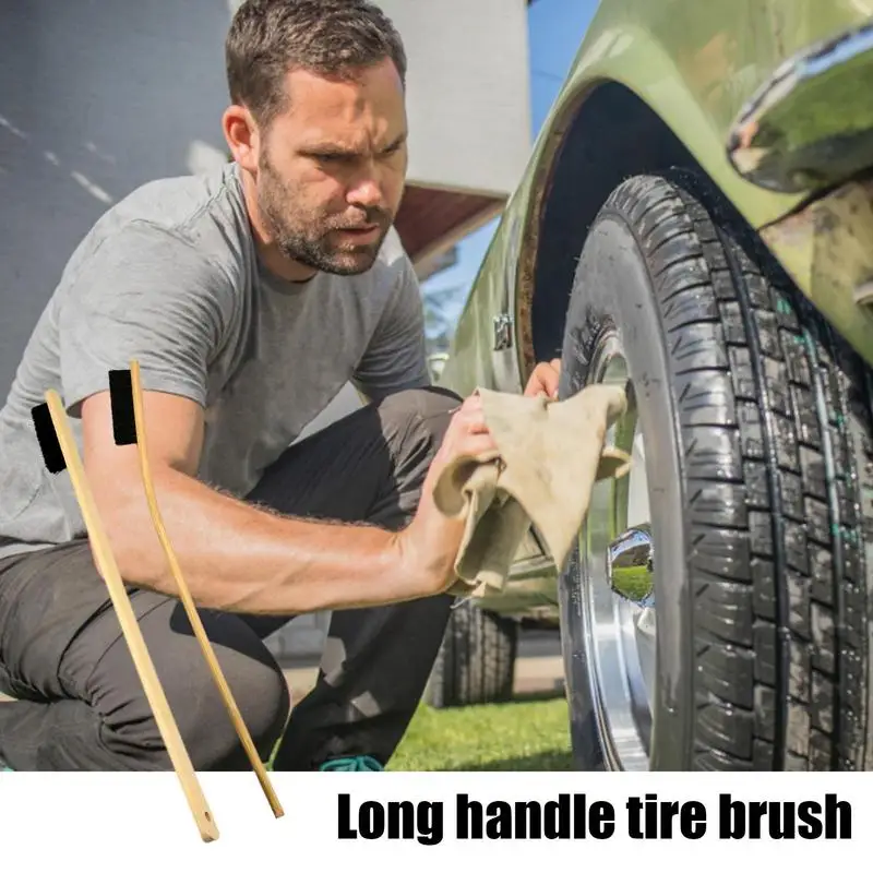 

Tire Brushes Utility Scrub Brush Long Handle Tire Brushes Ergonomic Long Handle Tire Cleaner For Deep Cleaning Car Truck