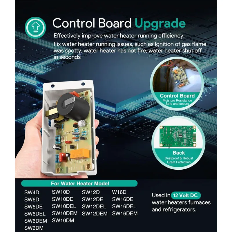 520871, 520814 Ignition Control Circuit Module Board for Suburban RV Water Heater & Furnace SW4D, SW6D, SW10D, SW12D, SW16D