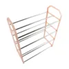 Metal shoe rack 4-Tier Assembled Shoe Stand Trapezoidal Home Shoes Organizer Holder Shoe Shelf for Living Room ﻿ 6
